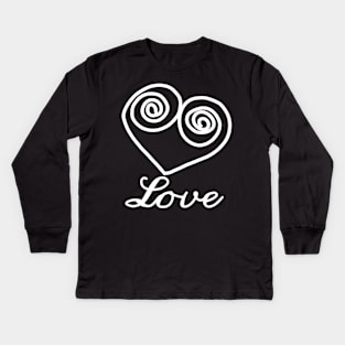 Love Funny Heart Quilling Hobby Valentine day Kids Long Sleeve T-Shirt